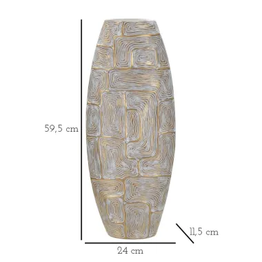 Wazon z żywicy ECLIPS TOWER 24x11,5x59,5 cm